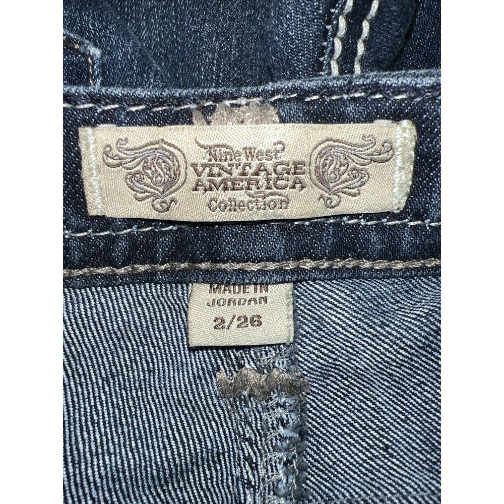 Vintage America Pants Women's Size 26/2 Vintage Ankle Blue Jeans - Picture 4 of 6